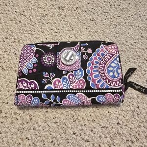 Vera Bradley Black and Purple Floral Wallet